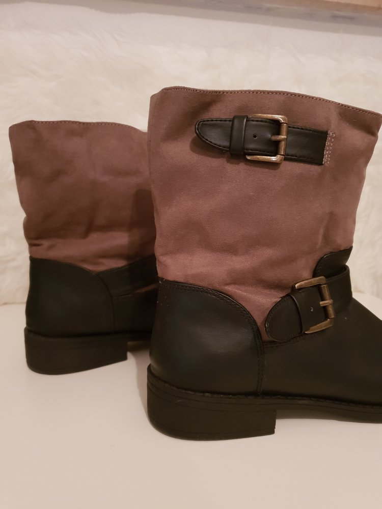 Schuhe Stiefeletten Boots schwarz braun H&M GR. 40