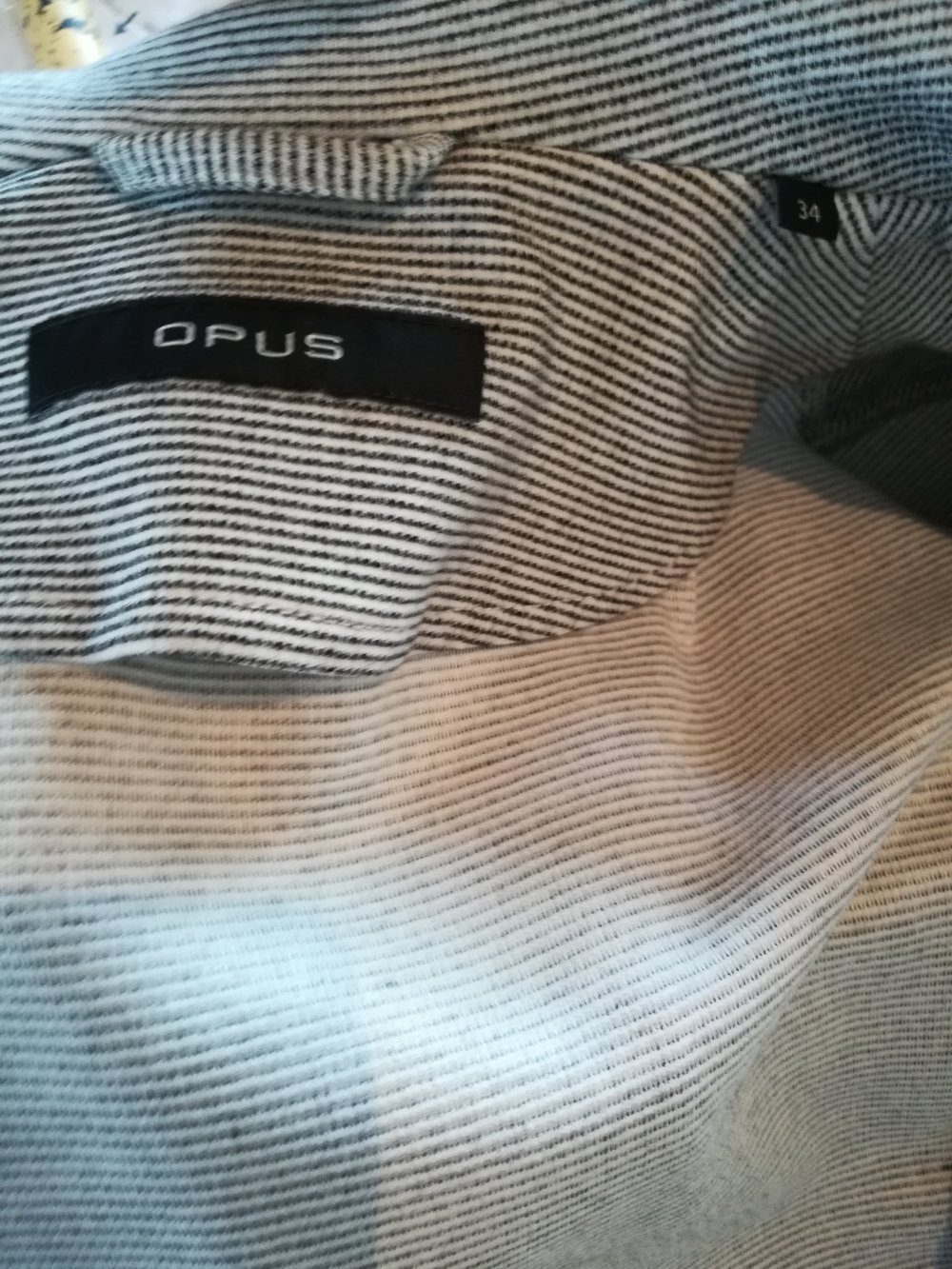 Opus Juno Stripe Blazer neuwertig Gr. 34 XS weiß grau schwarz klassisch